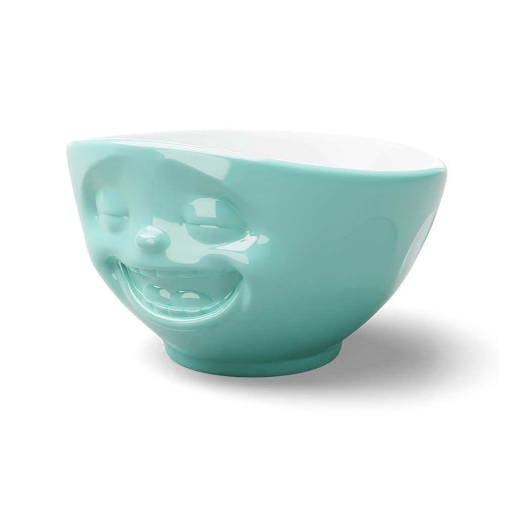 16 Oz. Bowl, Laughing Face, Mint