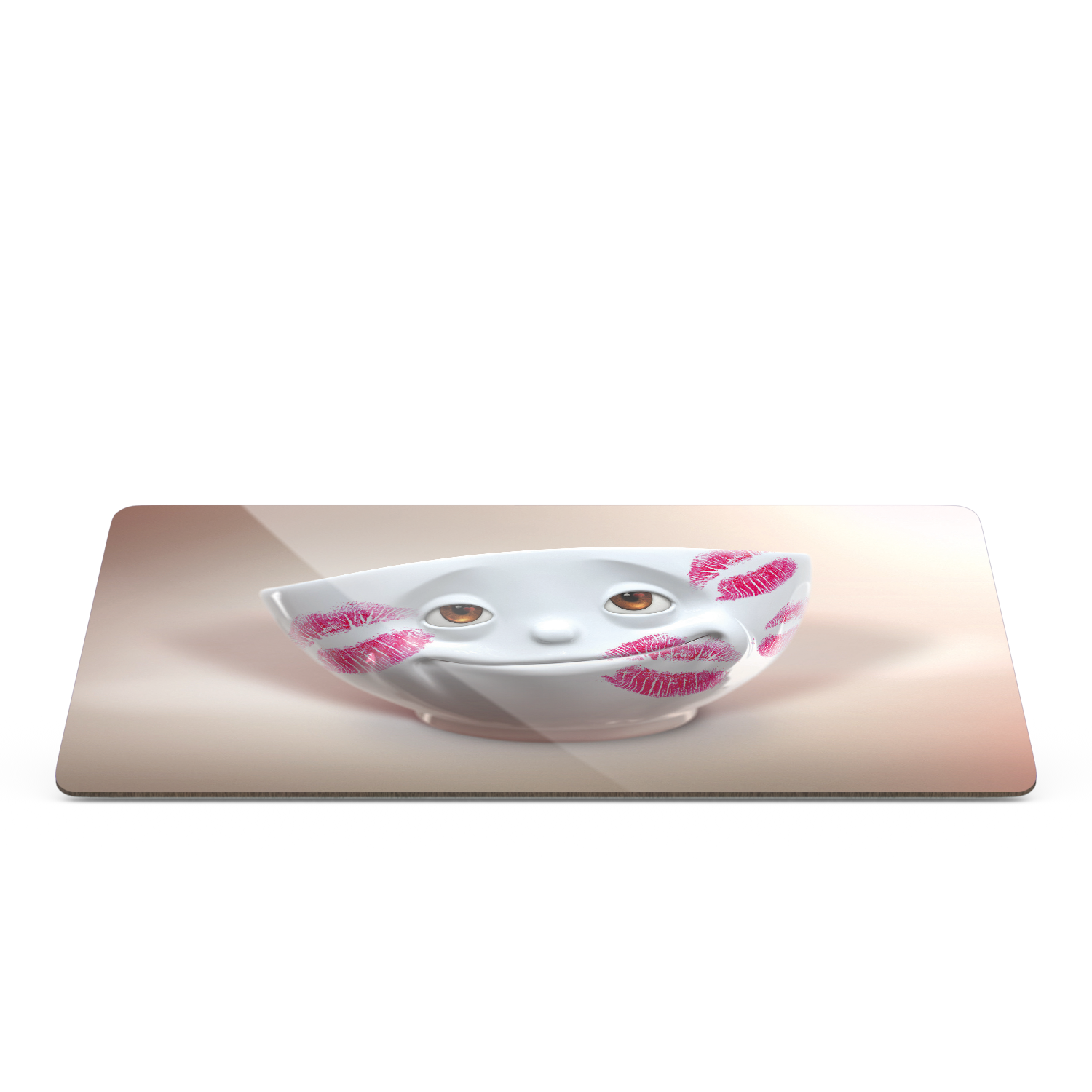 Serve a sandwich on a fun board with the "Kisses" design from the series of trusty breakfast boards, perfect for making sandwiches or eating breakfast. Crafted in Germany from resopal.