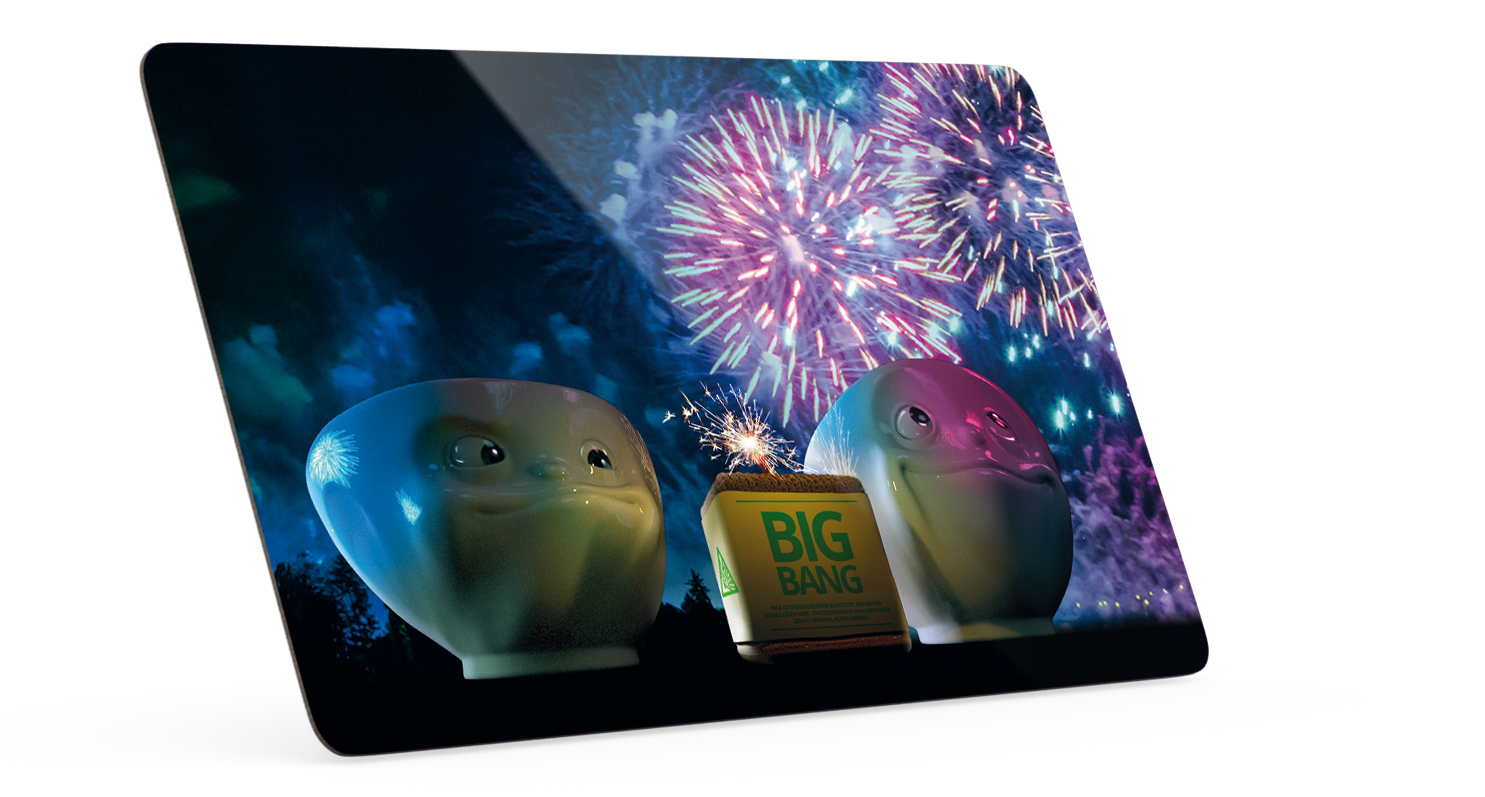 Serve a sandwich on a fun board with the "Big Bang" design from the TASSEN series of trusty breakfast boards, perfect for making sandwiches or eating breakfast. Crafted in Germany from resopal.