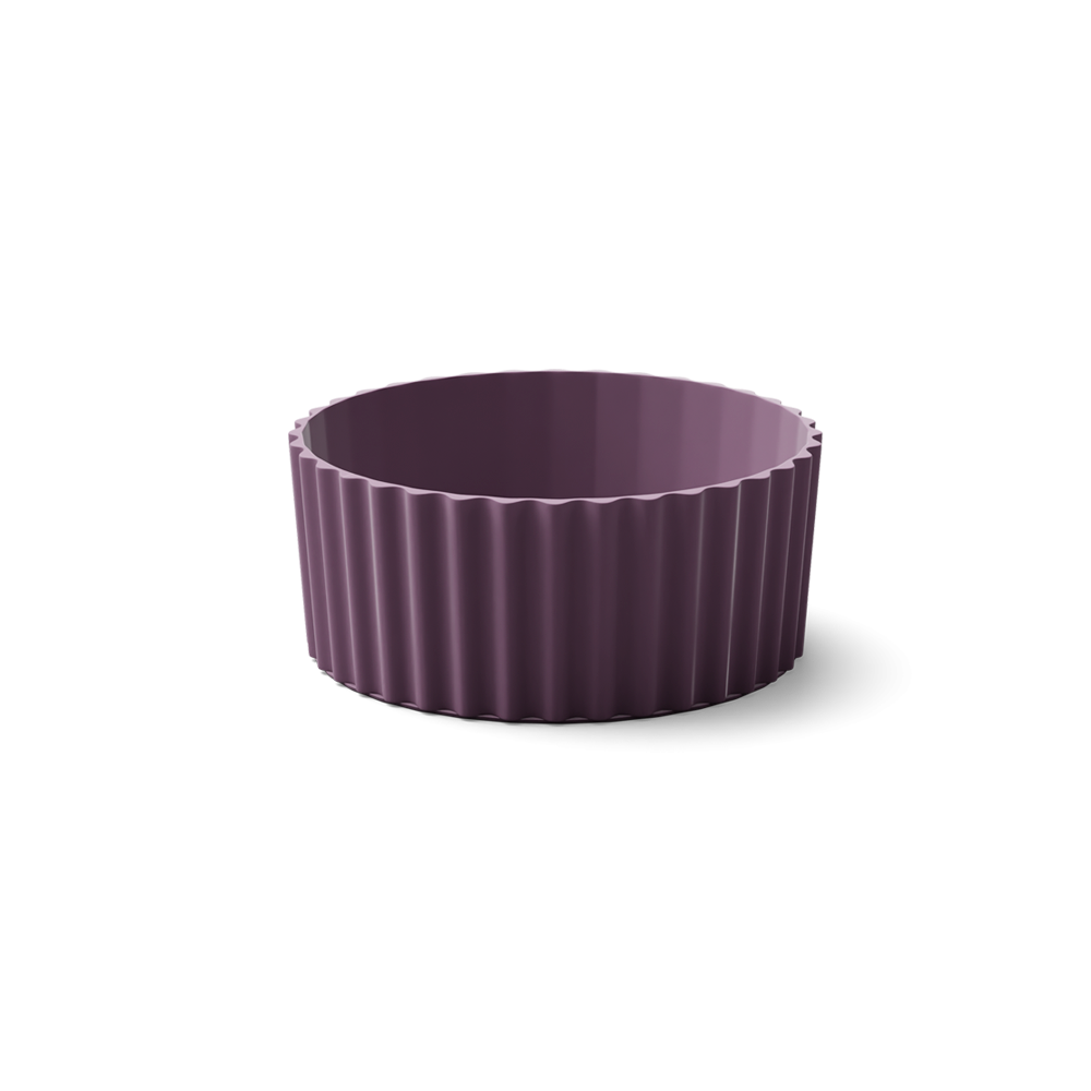 Replacement sleeve for the Mug to Go in wineberry color from the porcelain product family of fun dishware by FIFTYEIGHT Products. Can be combined with lid to change color scheme of mug.