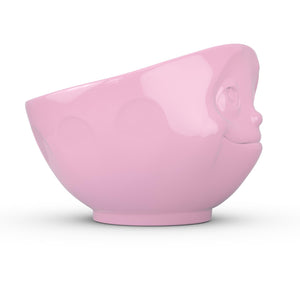 16 ounce capacity porcelain bowl in pink color featuring a sculpted ‘dreamy’ facial expression. From the TASSEN product family of fun dishware by FIFTYEIGHT Products. Quality bowl perfect for serving cereal, soup, snacks and much more.