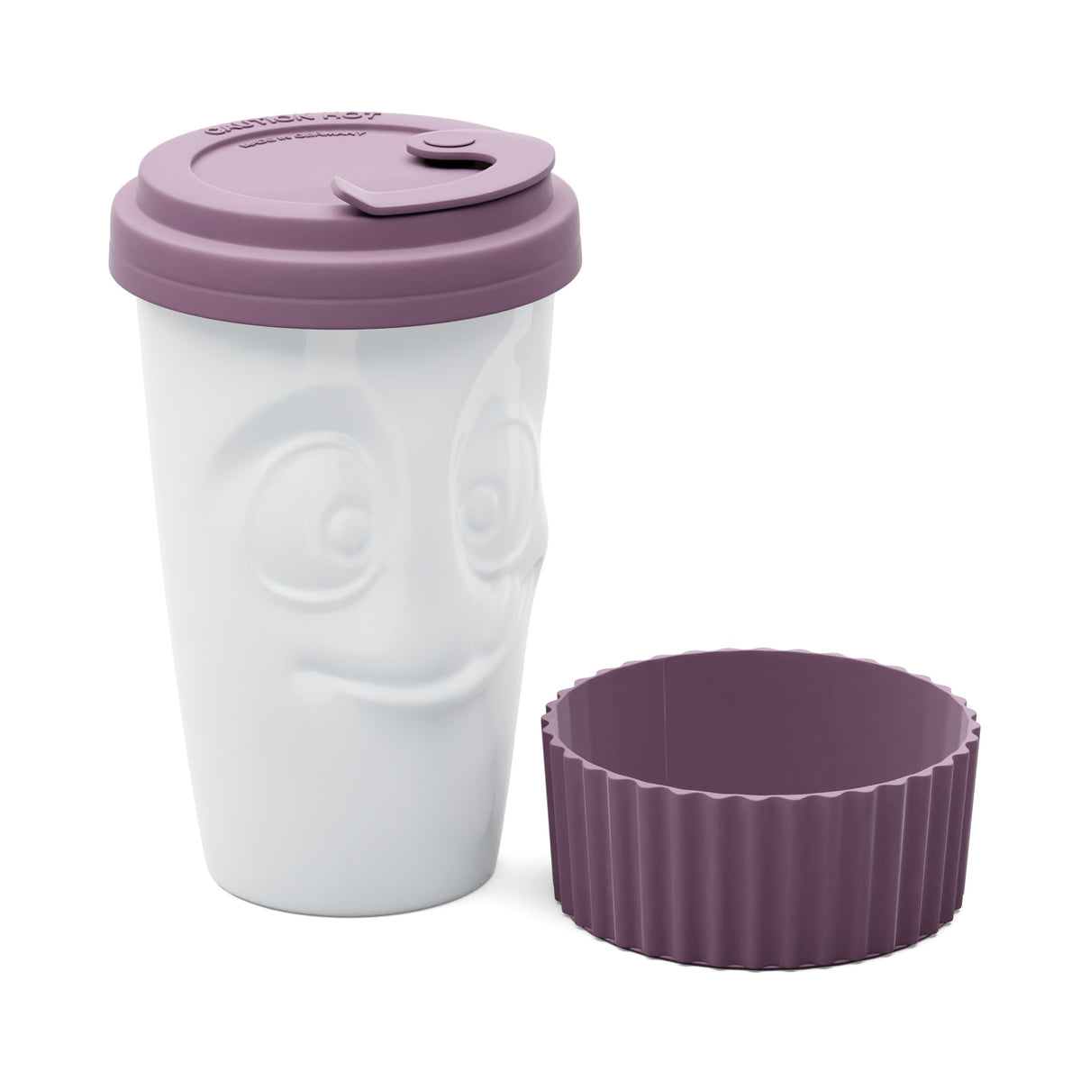 Mug To Go Tasty – Wineberry Color (No Handle, Protective Sleeve