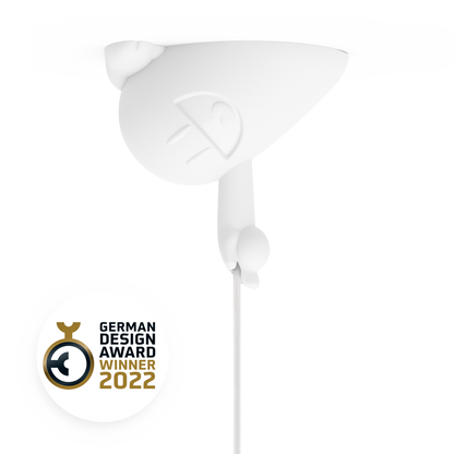 CEELINGS canopy for light fixture with fun Happy Hermann design. Home style for the ceiling. 100% Made in Germany by FIFTYEIGHT PRODUCTS according to social and environmental guidelines. Crafted from premium ABS plastic, includes assembly parts.