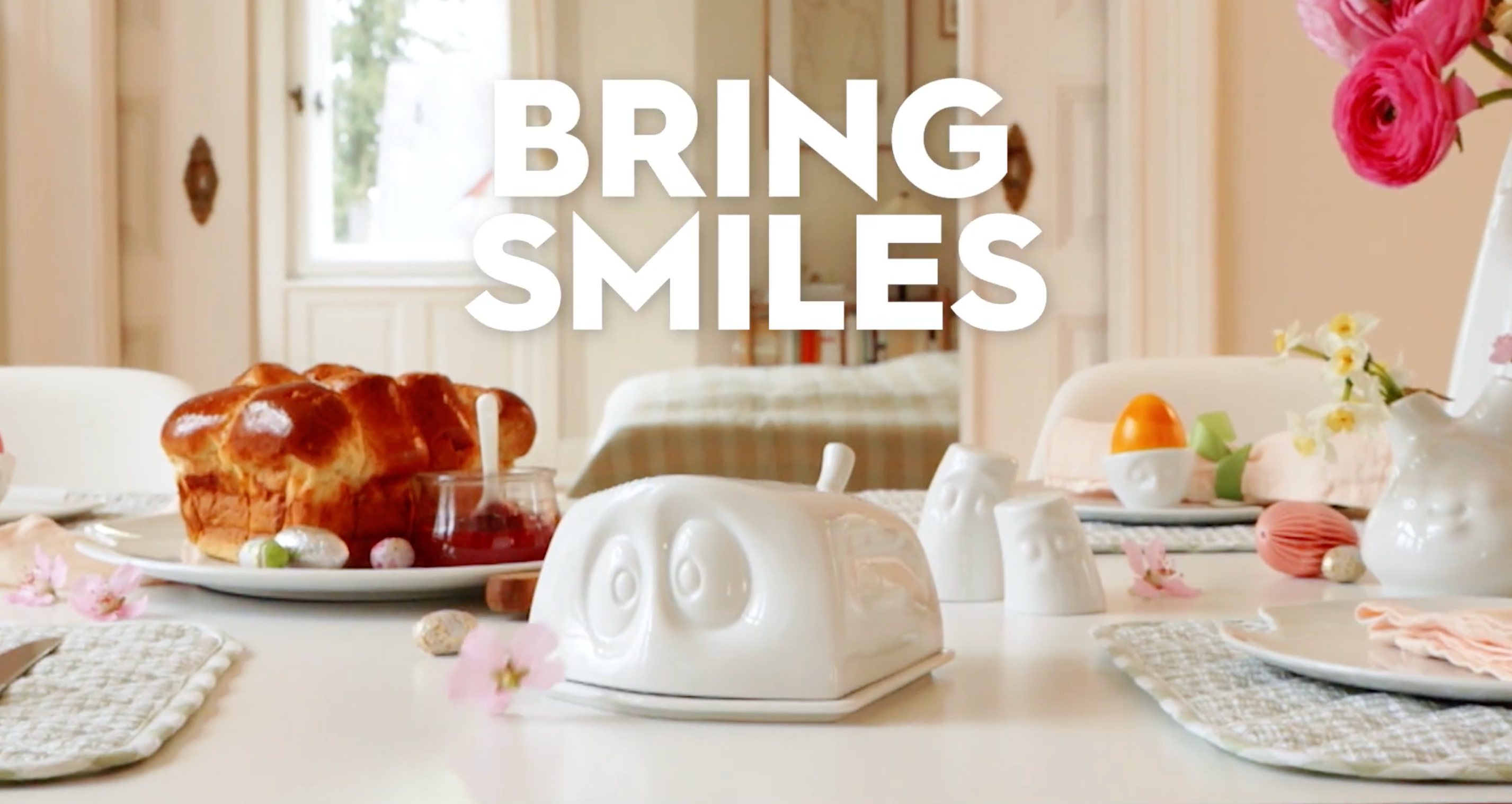 Load video: Video showcasing the Fiftyeight Products collection of premium designer porcelain with fun faces in Made in Germany quality.