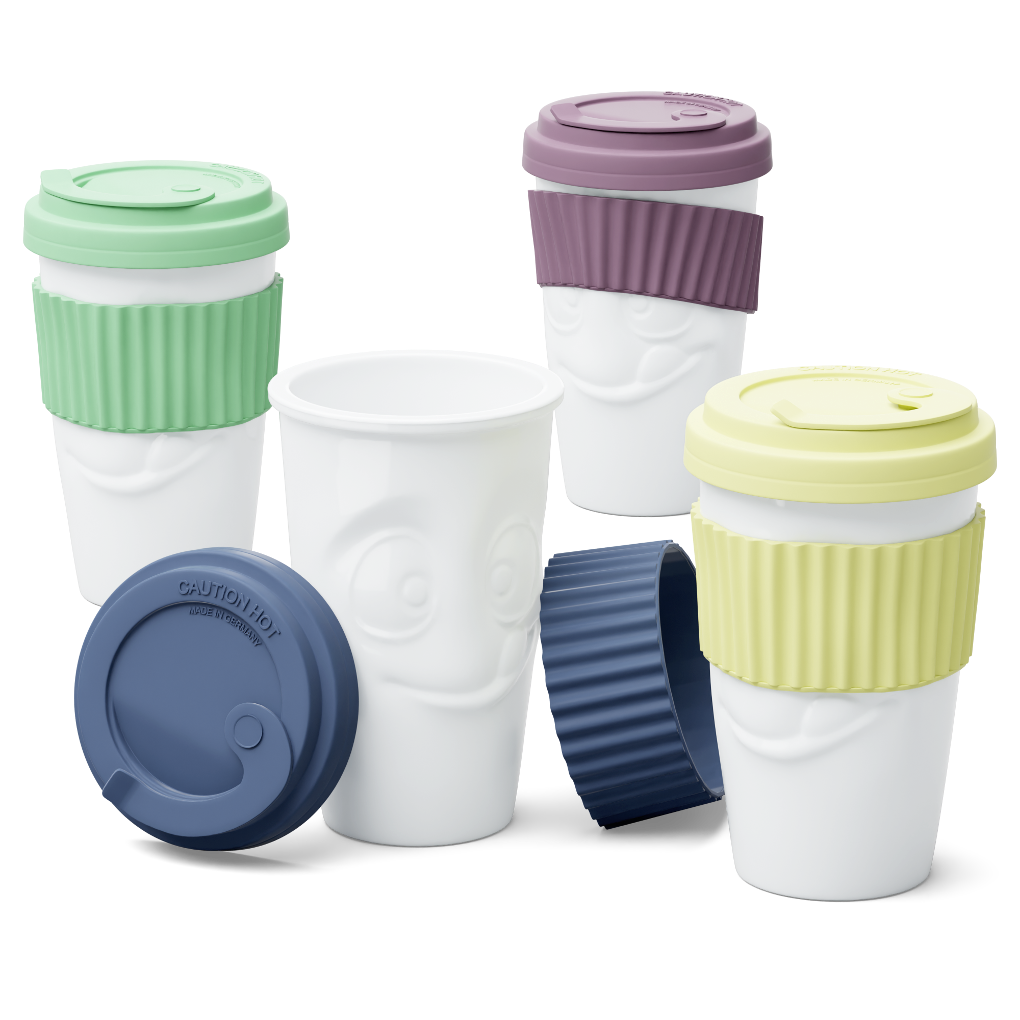 4 Mugs to Go Bundle (Navy, Wineberry, Mint, Lime)