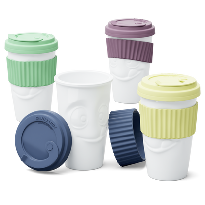 4 Mugs to Go Bundle (Navy, Wineberry, Mint, Lime)