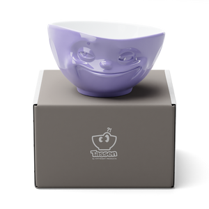 16 Oz. Bowl, Grinning Face, Purple