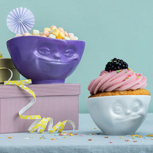 16 Oz. Bowl, Grinning Face, Purple