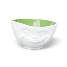 Load image into Gallery viewer, 16 Oz. Bowl, Grinning Face, Pistachio Color Inside
