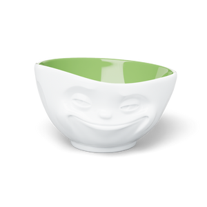 16 Oz. Bowl, Grinning Face, Pistachio Color Inside