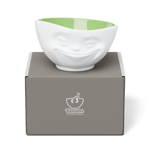 16 Oz. Bowl, Grinning Face, Pistachio Color Inside
