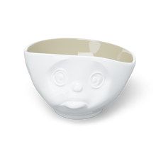 Load image into Gallery viewer, 16 Oz. Bowl, Sulking Face, Sand Color Inside
