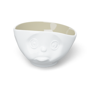 16 Oz. Bowl, Sulking Face, Sand Color Inside