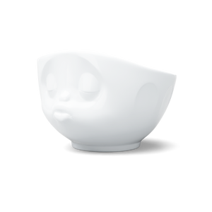 16 Oz. Bowl, Kissing Face, White