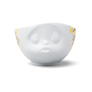 Our special new 16 oz porcelain serving bowl features the 'kissing' face design with a limited edition 'hot' colorway. It's the perfect way to serve spicy food and also the counterpart to the 'Heavenly' Limited Edition Bowl.