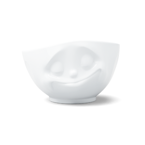 16 Oz. Bowl, Happy Face, White