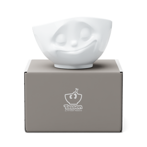 16 Oz. Bowl, Happy Face, White