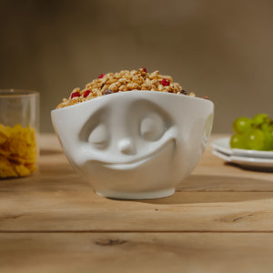 16 Oz. Bowl, Happy Face, White