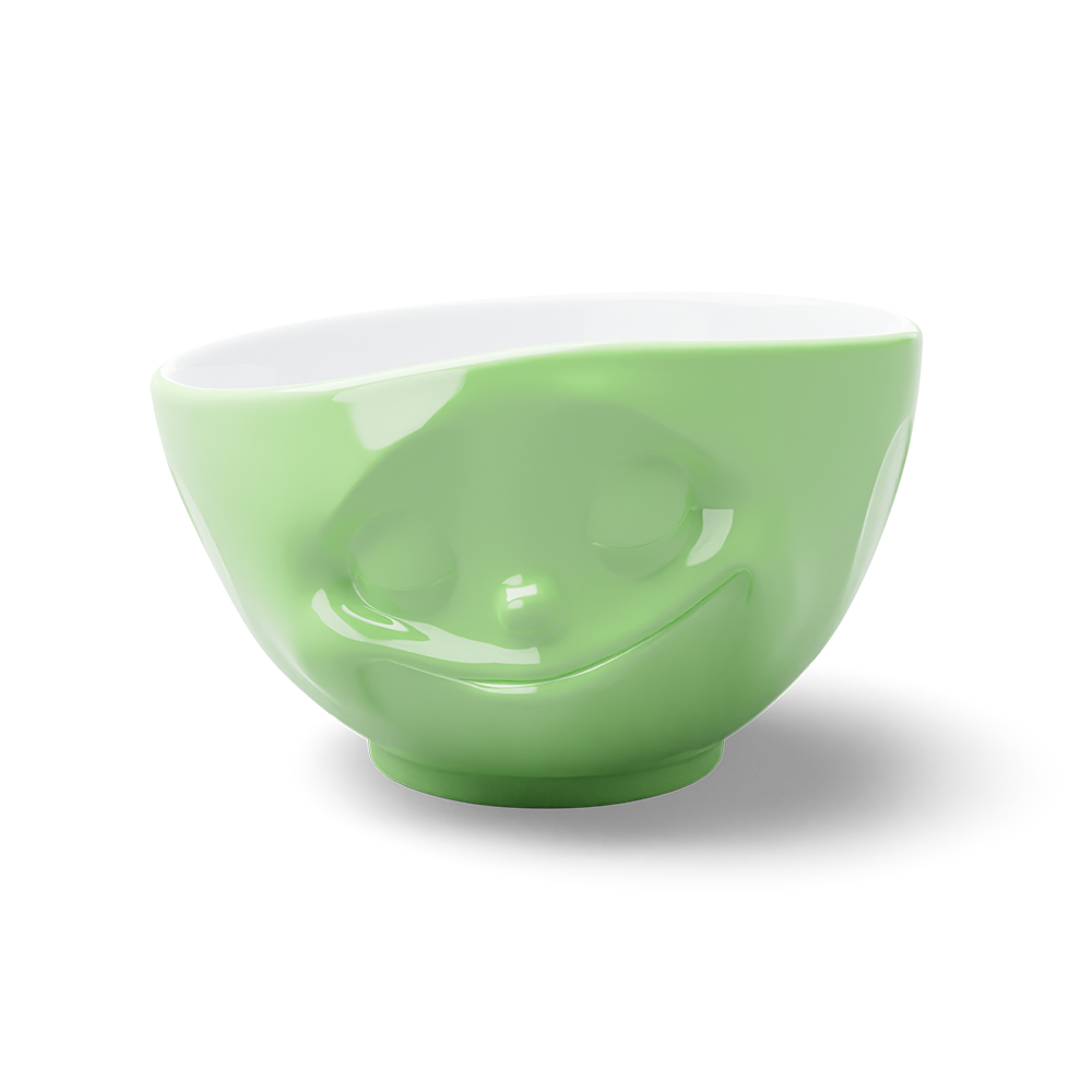 16 Oz. Bowl, Happy Face, Light Green