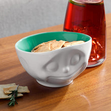 Load image into Gallery viewer, 16 Oz. Bowl, Happy Face, Jade Color Inside
