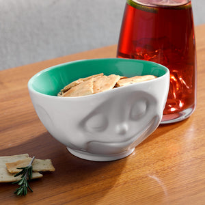 16 Oz. Bowl, Happy Face, Jade Color Inside