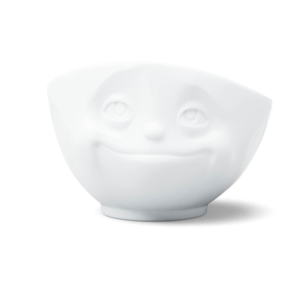 16 Oz. Bowl, Dreamy Face, White