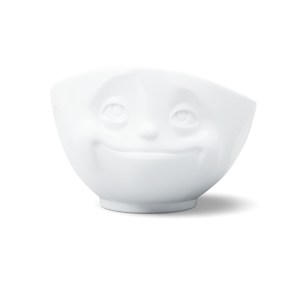 16 Oz. Bowl, Dreamy Face, White
