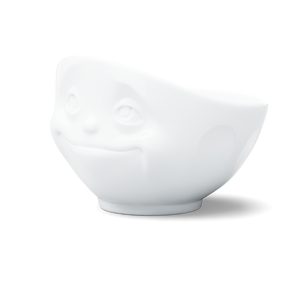 16 Oz. Bowl, Dreamy Face, White