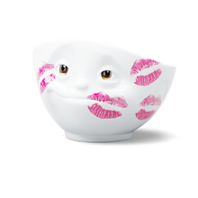 Load image into Gallery viewer, 16 Oz. Bowl, Kissed Face, LIMITED EDITION with Colorful Eyes and Kiss Marks
