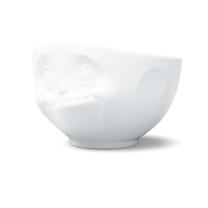 16 Oz. Bowl, Tasty Face, White
