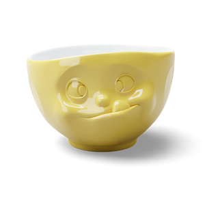 16 Oz. Bowl, Tasty Face, Yellow