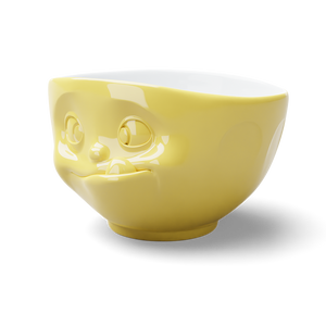 16 Oz. Bowl, Tasty Face, Yellow