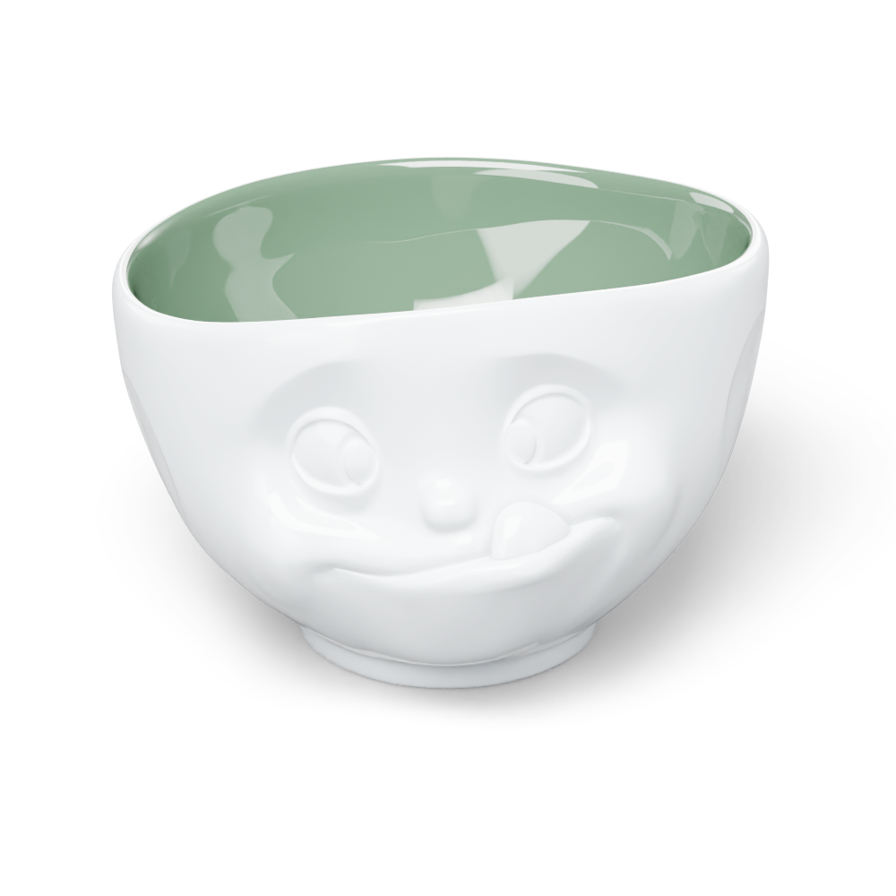 16 Oz. Bowl, Tasty Face, Pine Color Inside