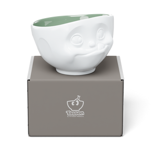 16 Oz. Bowl, Tasty Face, Pine Color Inside