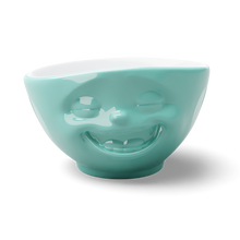 Load image into Gallery viewer, 16 Oz. Bowl, Laughing Face, Mint
