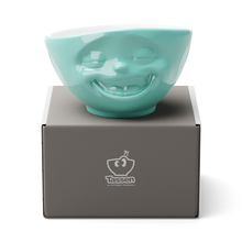 Load image into Gallery viewer, 16 Oz. Bowl, Laughing Face, Mint
