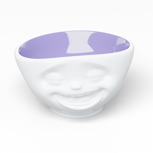 16 Oz. Bowl, Laughing Face, Lavender Color Inside