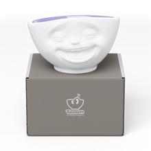 Load image into Gallery viewer, 16 Oz. Bowl, Laughing Face, Lavender Color Inside
