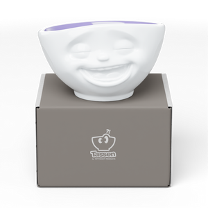 16 Oz. Bowl, Laughing Face, Lavender Color Inside