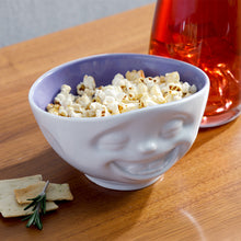 Load image into Gallery viewer, 16 Oz. Bowl, Laughing Face, Lavender Color Inside
