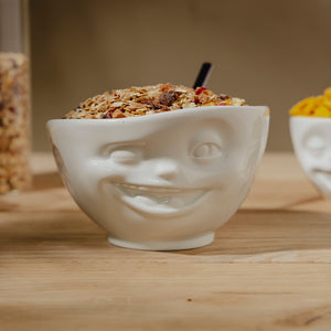 16 Oz. Bowl, Winking Face, White