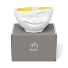 Load image into Gallery viewer, 16 Oz. Bowl, Winking Face, Saffron Color Inside
