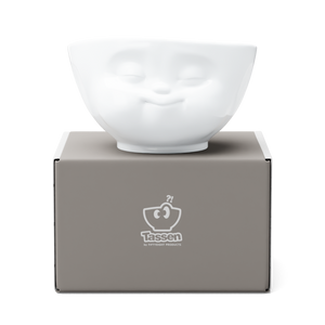16 Oz. Bowl, Munching Face, White
