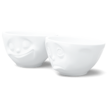 Load image into Gallery viewer, Medium Bowl Set No. 2, Happy &amp; Oh Please Face
