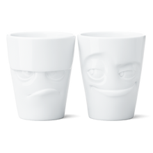 Load image into Gallery viewer, Coffee Mug Set No. 1, Grumpy &amp; Impish Face (Mugs Without Handles)
