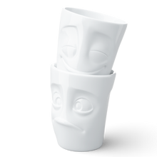 Load image into Gallery viewer, Coffee Mug Set No. 2, Cheery &amp; Baffled Face (Mugs Without Handles)
