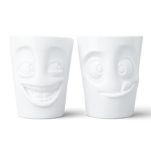 Load image into Gallery viewer, Coffee Mug Set No. 3, Joking &amp; Tasty Face (Mugs Without Handles)

