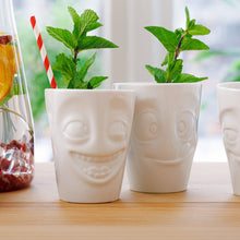 Load image into Gallery viewer, Coffee Mug Set No. 3, Joking &amp; Tasty Face (Mugs Without Handles)

