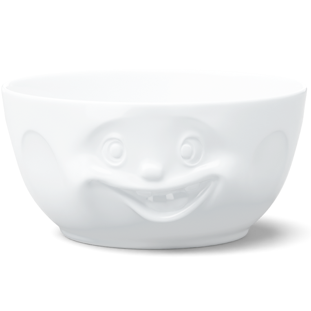 Big Porcelain Serving Bowl, 'Out of Control' Face