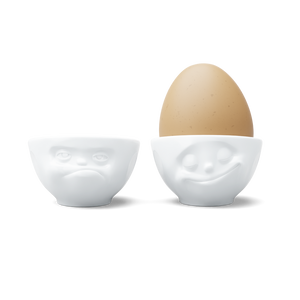 Egg Cup Set No. 3, Happy  & Hmpff Face